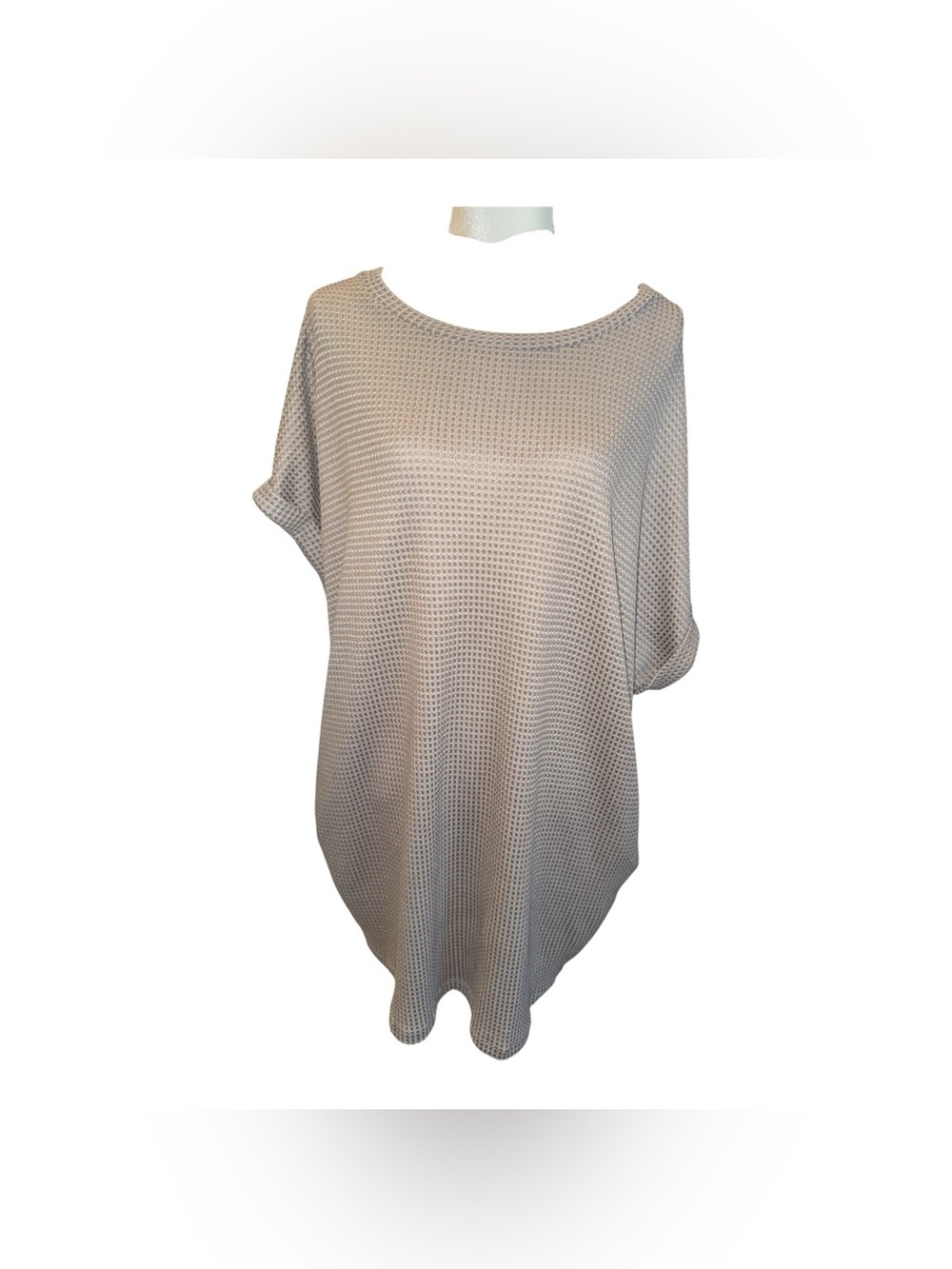Umgee Oversized Waffle Knit Tunic Dress- Medium #89